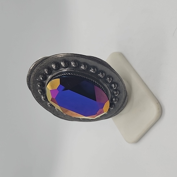 GASOLINE GLAMOUR FORTUNE TELLER RING GOLD AB OVAL - Picture 2 of 7